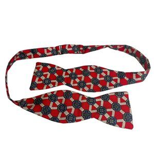 Silk Bow Tie by Beau Ties of Vermont Red Medallion Foulard